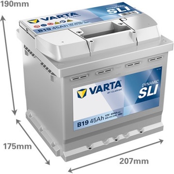 Baterie Auto Varta B19 Dynamic SLI 45Ah 12V 545412040K262