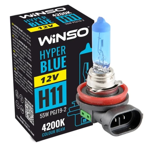 Bec Halogen Winso Hyper Blue H11 - 12V, 55W PGJ19-2 4200K