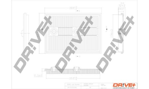Dr!ve+ DP1110.10.0190 Filtru aer echivalenta C 27 009
