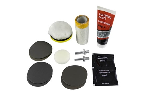 Set pentru restaurarea farurilor JBM, + lichid de protectie UV JBM 53626