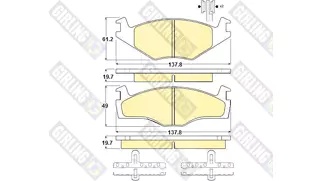 Placute Frana GIRLING Numărul: 6104545 echivalenta GDB454