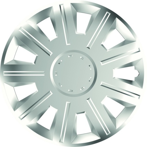 Set 4 capace roti auto MEGA DRIVE Victory 78454, 15 inch, plastic ABS, argintii