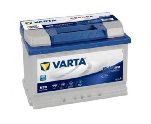 VARTA Blue Dynamic EFB START-STOP 12V 70Ah 760A - Borna Normala (dreapta +)