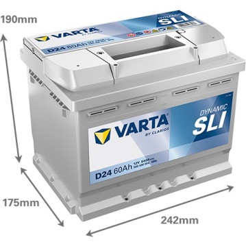Baterie Auto Varta D24 Dynamic SLI 60Ah 12V 560408054K262
