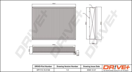 Filtru aer Dr!ve+ DP1110.10.0146