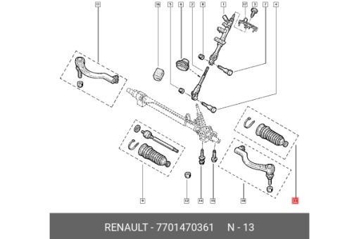 Burduf cauciuc RENAULT 7701470361