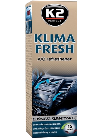 Spray pentru curatat si dezinfectat aer conditionat K2 KLIMA FRESH K222, 150 ml