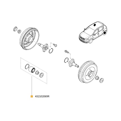 Kit rulment roata spate 432102069R Dacia/Renault