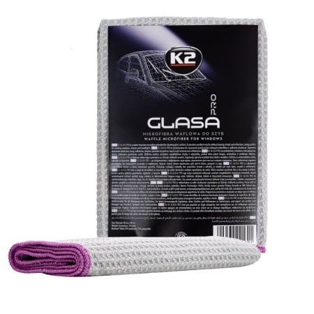 Laveta auto speciala pentru geamuri, K2 GLASA PRO 40x40cm, 320 g/m²