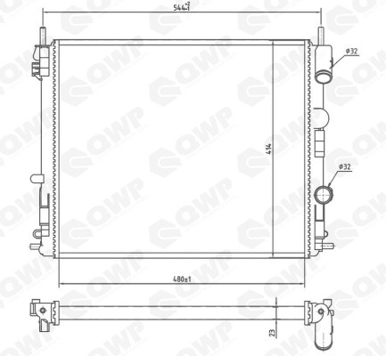 Radiator, racire motor QWP WRA114