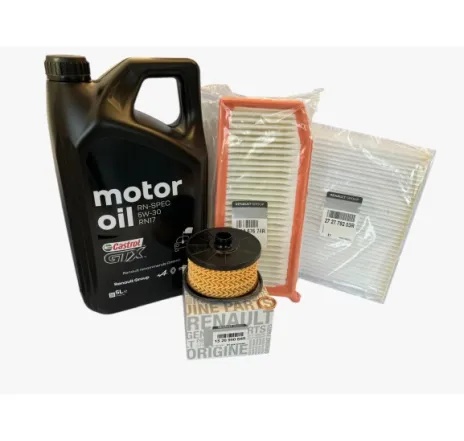 Pachet revizie schimb ulei, Dacia Logan 1.0 Tce, filtre Dacia, ulei Renault-Castrol GTX RN17 (fara filtre gaz)