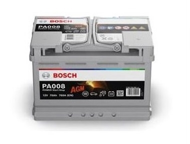Baterie auto BOSCH Power AGM Line Start-Stop PA008 0092PA0080, 12 V, 70 Ah, 760 A, 278x175x190 mm, borna normala dreapta +