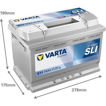 Baterie Auto Varta E11 Dynamic SLI 74Ah 12V 574012068K262