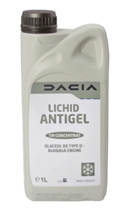 Antigel DACIA RX TIP D (B4D|B4A), Concentrat (-37° VERDE-GALBUI), Original Dacia-Renault 7711949706
