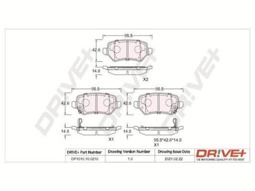 Dr!ve+ DP1010.10.0210 Plăcuțe de frână echivalenta GDB3585
