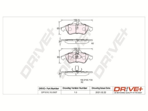 Set plăcuțe de frână Dr!ve+ DP1010.10.0987 echivalenta GDB1220