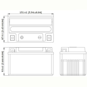 Baterie moto 12V 6Ah Yucell Power Road YTX7A-BS fara intretinere MF - Img 2