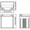 Baterie moto sigilata 12V 14Ah, Yucell YS12-14-A2, cod echivalent Yuasa YB14-A2. - Img 2