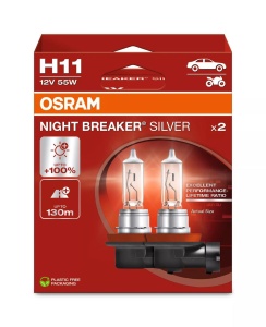 Bec Halogen Osram Night Breaker Laser H11 | 12V - PGJ19-2 - Set 2 buc