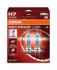 Bec Osram Night Breaker Laser Next Generation H7 12V 55W PX26d Set 2 buc