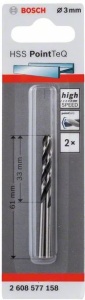 Burghiu spiral HSS PointTeQ de 3,0 mm
