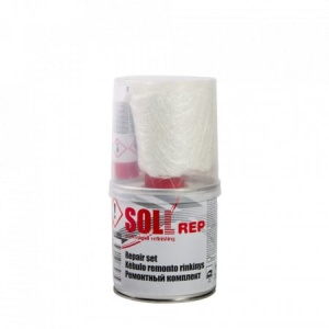 Kit reparatii poliesterice / sticla / rasina Soll 0,25 kg