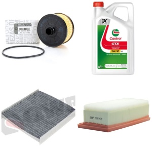 Pachet revizie schimb ulei Dacia Logan / Sandero 0.9 TCE Euro 6 Ulei Castrol 5W30 RN17