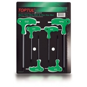 Set chei hexagoane cu maner 2-6 mm (6 piese)