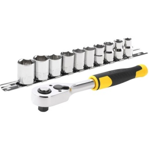 Set de clicheți și chei tubulare STANLEY® 3/8 in., 72 de dinți, 11 buc.