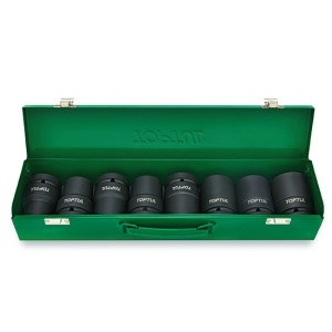 Set tubulare impact 1" 6 caneluri 8 piese