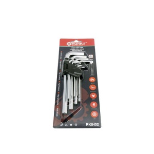 Trusa chei imbus hexagonale (medie) RUNKIT - 9 piese