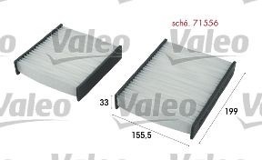 VALEO CLIMFILTER COMFORT 715 556 Filtru, aer habitaclu echivalente CU 21 000-2 - Img 3