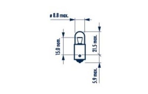 Bec iluminare compartiment motor NARVA T4W 12V 17131 - Img 2