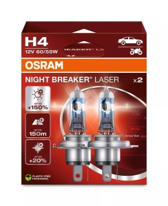 Bec Osram Night Breaker Laser Next Generation H4 12V 60/55W P43t Set 2 buc