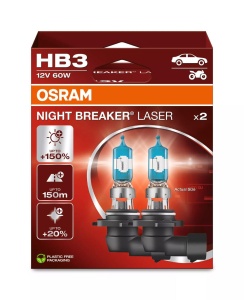 Bec Osram Night Breaker Laser Next Generation HB3 12V 60W P20d Set 2 buc