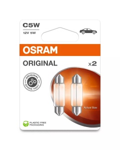 Bec Osram Original C5W 12V 5W SV8.5-8 Set 2 buc