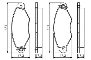 BOSCH 0 986 495 235 Set plăcuțe de frână - Img 5