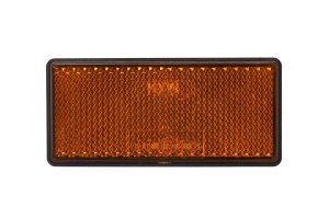 Catadioptru dreptunghiular autoadeziv 86x40 mm Galben