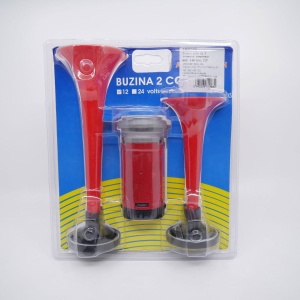 Claxon auto 2 trompete, compresor aer inclus, 12V