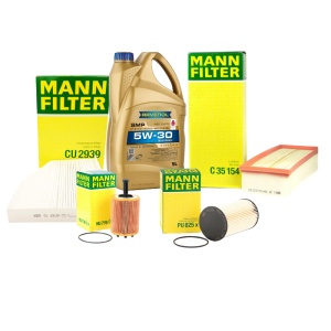Pachet schimb ulei Ravenol 5L+ filtre MANN pentru grupul VAG - VW AUDI SKODA SEAT 1.9TDI, 2.0TDI