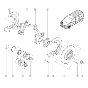 Set discuri frana fata ventilate (260x22) Logan MCV/Van/Pick-up Renault 7701207795 - Img 3