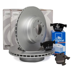 Set Discuri Frână Spate Original BMW + Plăcuțe Frână ATE pentru BMW X5 E70, F15 și X6 E71, F16