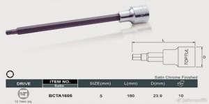 Tubulara lunga hex bit 1/2