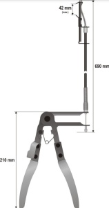 YATO YT-0677 Cablu Bowden, cleste colier furtun - Img 3