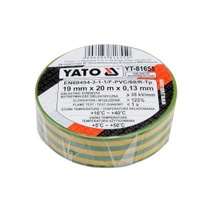 Banda izolatoare19 m x 20 m galben - verde Yato YT-81655 - Img 2