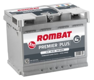 Baterie auto ROMBAT PREMIER PLUS 5652K20064, 65 Ah, 640 A, 12 V, 242 x 175 x 190 mm