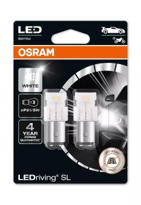 Bec Osram LEDriving SL P21/5W Alb | 12V - BAY15d - Set 2 buc (Off-Road)