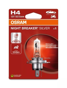 Bec Osram Night Breaker Silver H4 12V 60/55W P43t blister