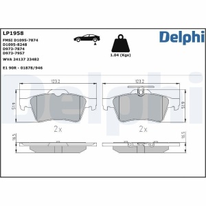 DELPHI LP1958 Plăcuțe de frână echivalenta GDB1469 - Img 4