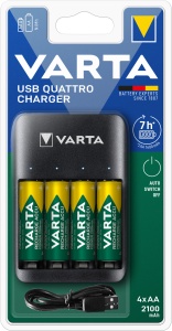 Incarcator baterie Varta USB Quattro Charger + 4X AA 2100 mAh